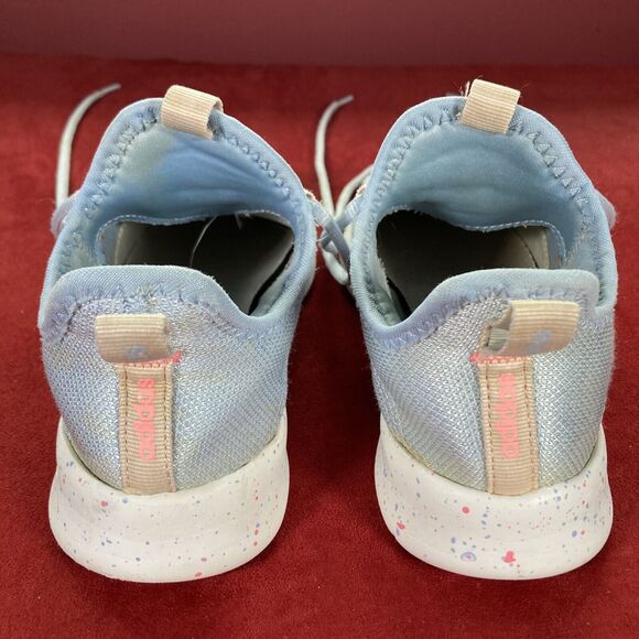 Adidas Cloud Foam Pure 2.0 Running Lace Up (Youth Size 2.5) • Blue/Pink • EUC - Picture 4 of 6